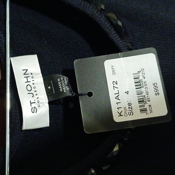 St. John Elegant Black Midi Dress - Picture 4 of 6